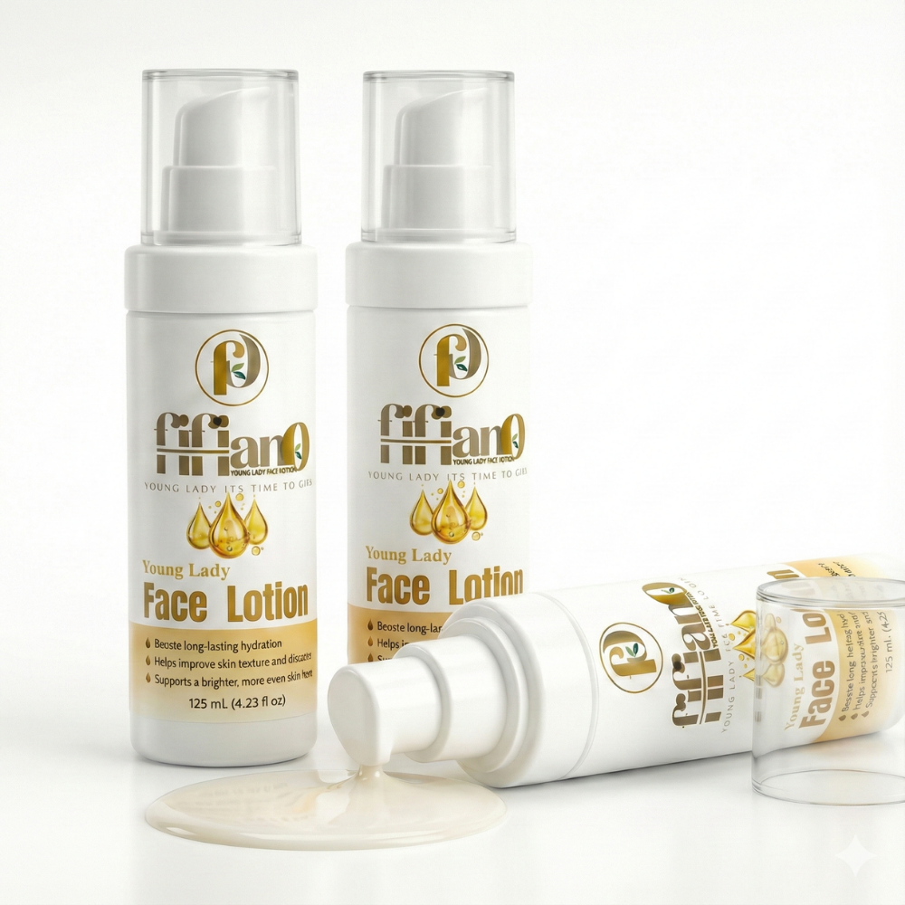 Young Lady Face Lotion