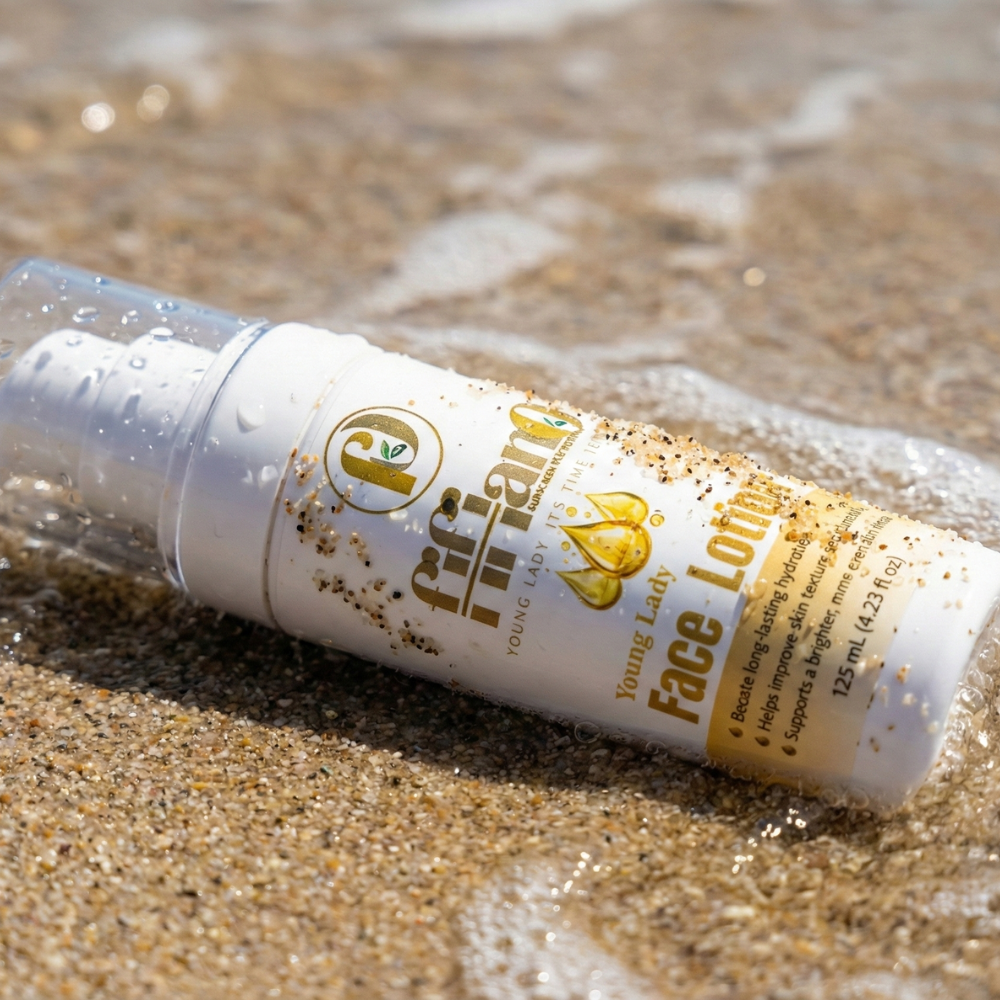 Young Lady Face Lotion