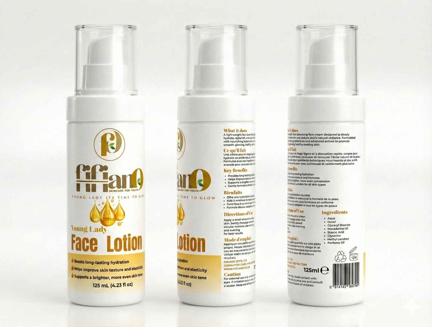 Young Lady Face Lotion